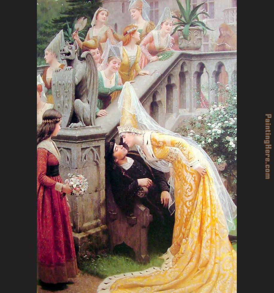 Alain Chartier painting - Edmund Blair Leighton Alain Chartier art painting